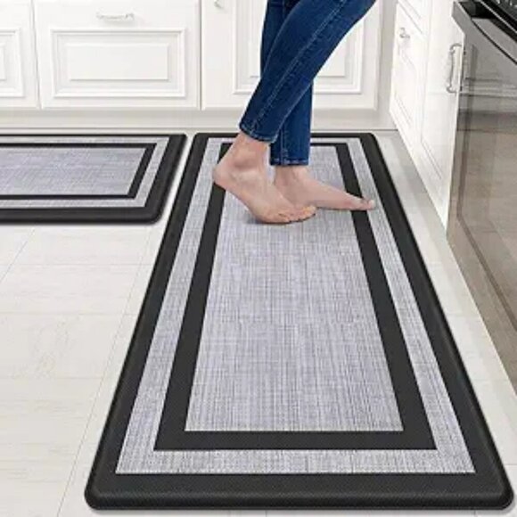 Mattitude Anti-Fatigue Kitchen Mats 2-Pack Non-Skid Waterproof Ergonomic Rugs - Picture 7 of 7